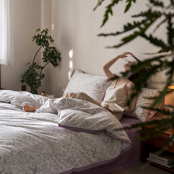 91家纺网 家纺一手货源 找家纺 （总）时年家纺 2024新款全棉印花飞边款四件套（充值会员享优惠）