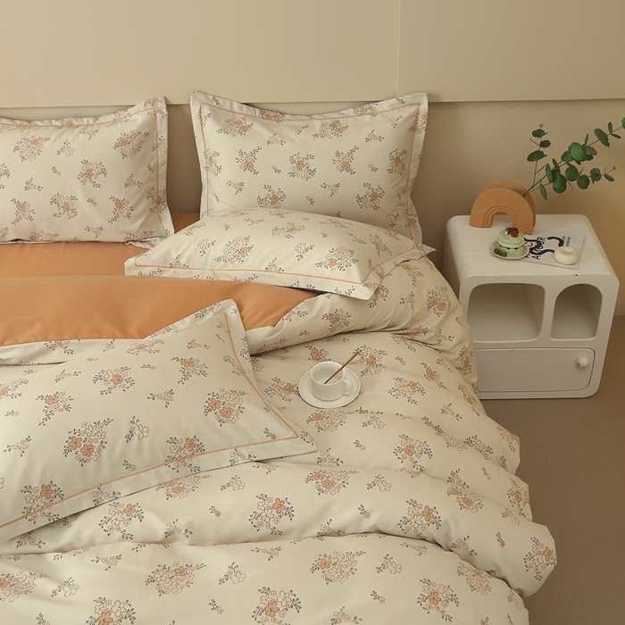 91家纺网 家纺一手货源 找家纺 大吉  2024新款加厚喷气全棉磨毛被套 秋香