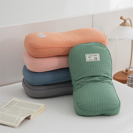 （总）织布人 2024新款荞麦枕韩式全棉砂洗棉简约面包荞麦枕颈椎枕午睡枕头