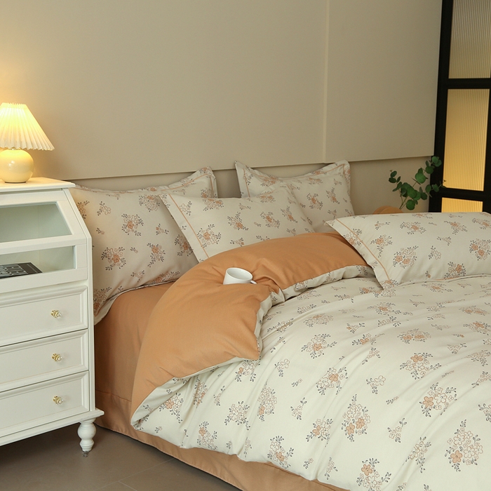 91家纺网 家纺一手货源 找家纺 大吉  2024新款加厚喷气全棉磨毛被套 秋香