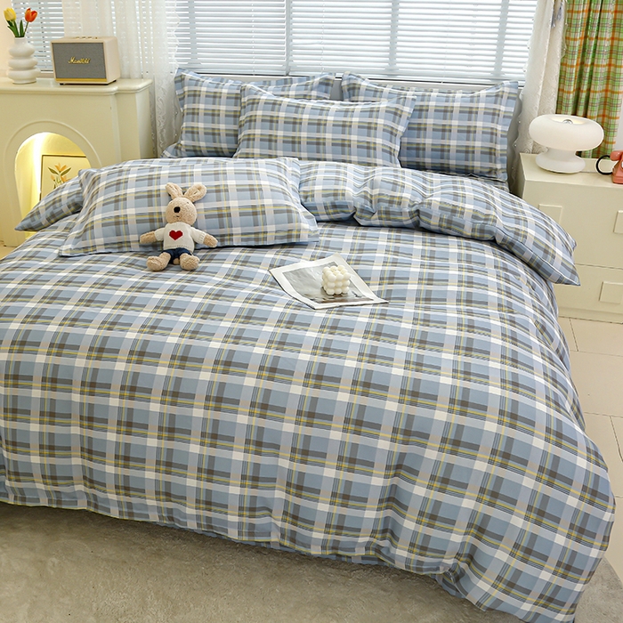 91家纺网 家纺一手货源 找家纺 友承 2025新款亲肤磨毛植物羊绒印花四件套 清新格调