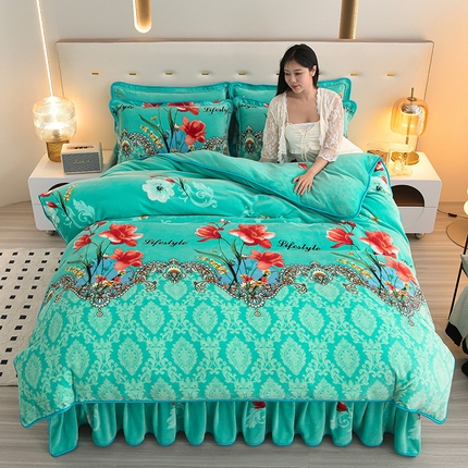 91家纺网 家纺一手货源 找家纺 （总2）绒耀 2025新款高克重8.5斤小包边牛奶绒四件套保暖四件套直播爆款电商爆款