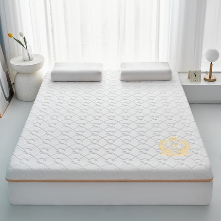 91家纺网 家纺一手货源 找家纺 （总）祁恋婷 2024新款皇冠-牛奶丝乳胶记忆棉床垫【床垫遮盖物】