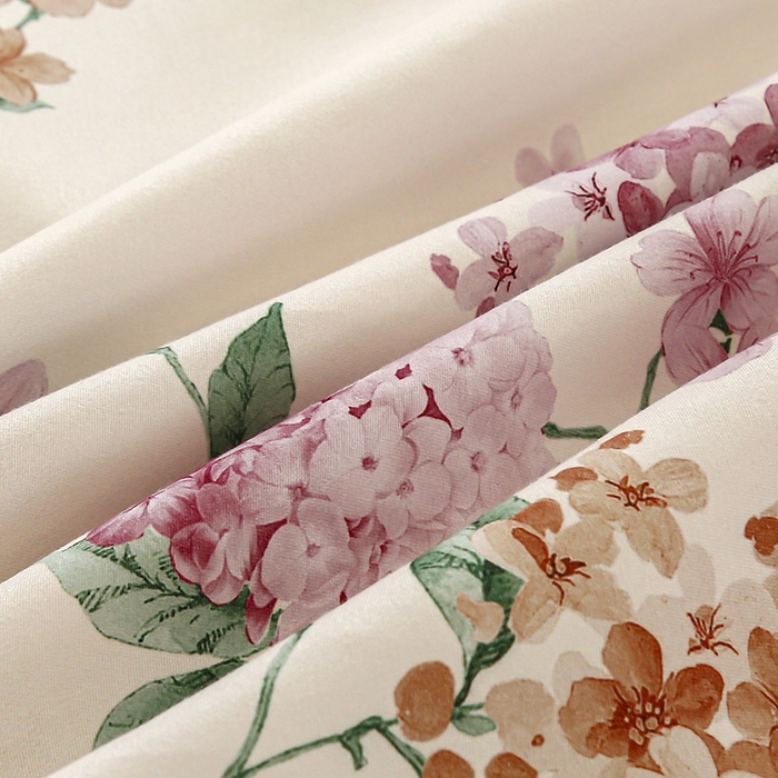 91家纺网 家纺一手货源 找家纺 友承 2025新款亲肤磨毛植物羊绒印花四件套 一念花开