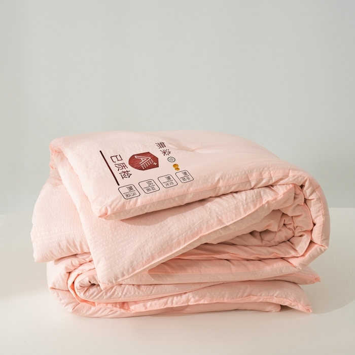 91家纺网 家纺一手货源 找家纺 仁凯家纺 2024新款无染华夫格大豆被冬被春秋被家用被子被芯(提供买家秀)-风格一 樱花粉