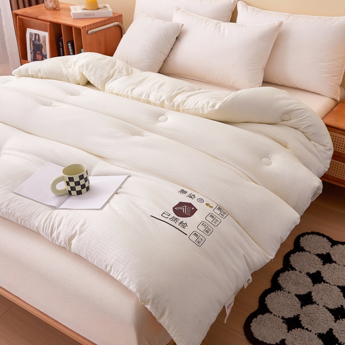 91家纺网 家纺一手货源 找家纺 （总）仁凯家纺 2024新款无染华夫格无染大豆被被子被芯-风格二