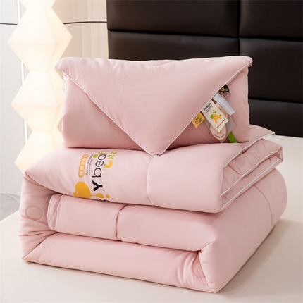爱来伊家纺 2024新款豆好鲜大豆纤维被加厚冬被春秋被子被芯子母被带子母扣 豆好鲜大豆被-樱花粉