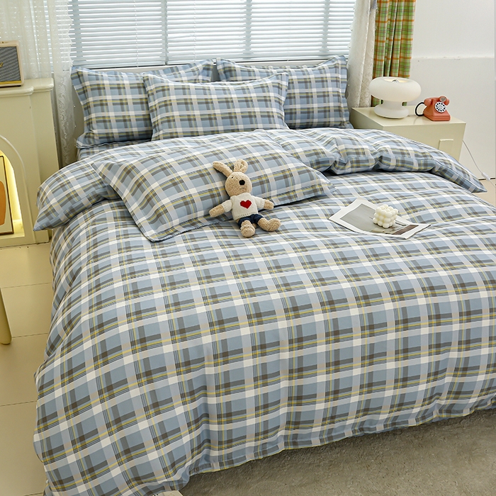 91家纺网 家纺一手货源 找家纺 友承 2025新款亲肤磨毛植物羊绒印花四件套 清新格调