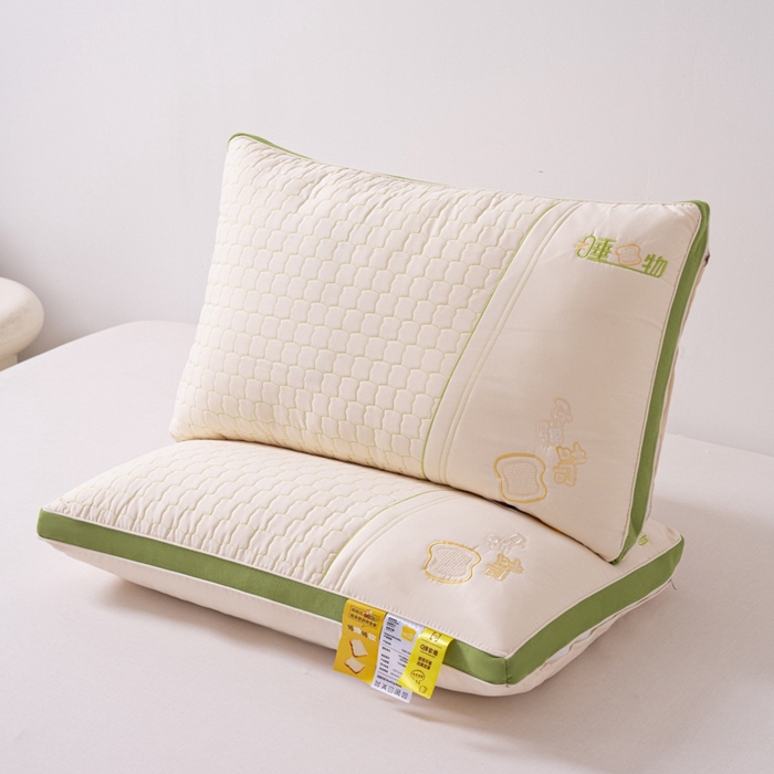 91家纺网 家纺一手货源 找家纺 芯奇想 2024新款立体软柔吐司枕枕头枕芯48*74cm 立体软柔吐司-草青