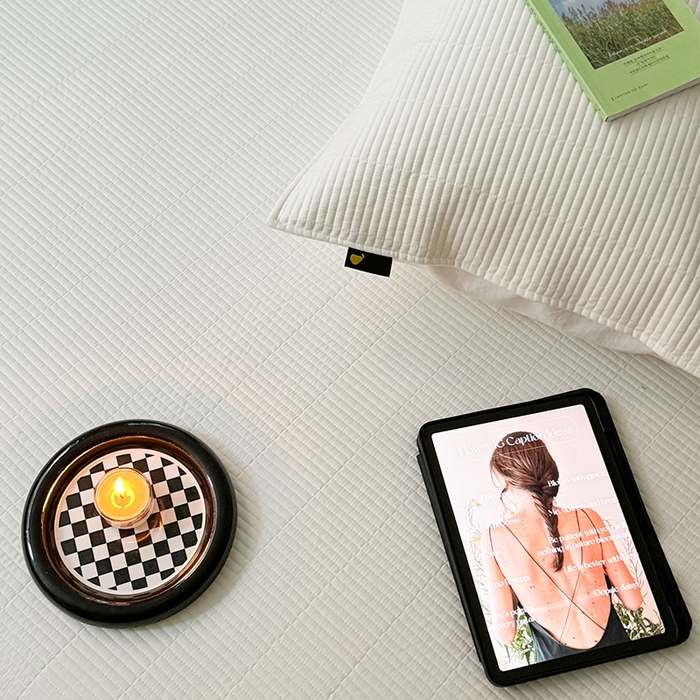 91家纺网 家纺一手货源 找家纺 琳可家居 2024新款50支贡缎超柔全棉磨毛床盖三件套可搭冬被大梨床盖基础百搭款 本白_全棉磨毛