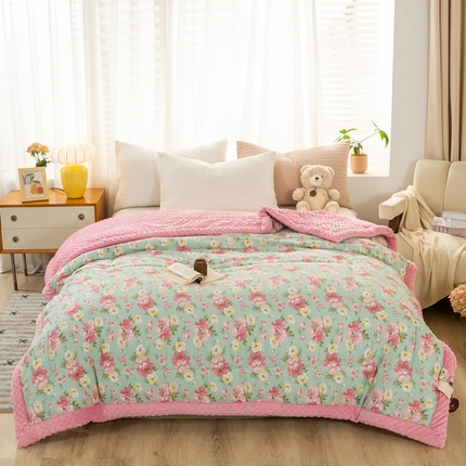 锦鹭被业  2025款A类全棉纯棉豆豆被春秋空调夏凉加厚冬被子锦上添花