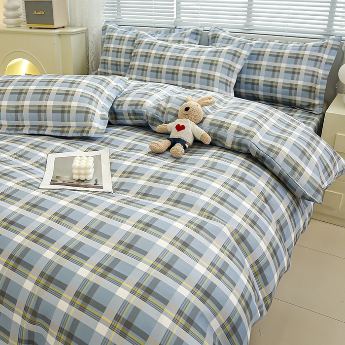 91家纺网 家纺一手货源 找家纺 友承 2025新款亲肤磨毛植物羊绒印花四件套 清新格调