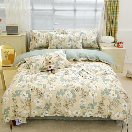 91家纺网 家纺一手货源 找家纺 （总）友承 2025新款亲肤磨毛植物羊绒印花四件套