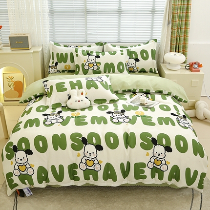 91家纺网 家纺一手货源 找家纺 （总）友承 2025新款亲肤磨毛植物羊绒印花四件套