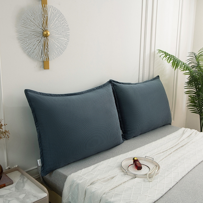 91家纺网 家纺一手货源 找家纺 美达人 2024新款灯芯绒床头靠垫 MD灯芯绒-遂雀蓝