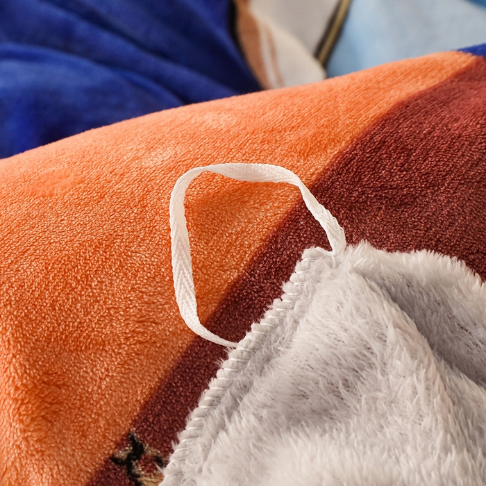 91家纺网 家纺一手货源 找家纺 凡客 2024新款牛奶绒大版印花四件套 英伦