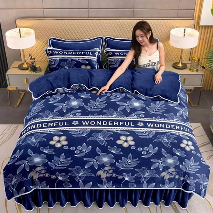 91家纺网 家纺一手货源 找家纺 （总2）绒耀 2025新款高克重8.5斤小包边牛奶绒四件套保暖四件套直播爆款电商爆款