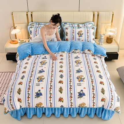 91家纺网 家纺一手货源 找家纺 （总2）绒耀 2025新款高克重8.5斤小包边牛奶绒四件套保暖四件套直播爆款电商爆款