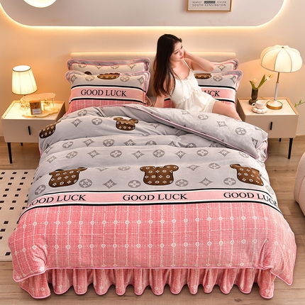 91家纺网 家纺一手货源 找家纺 （总2）绒耀 2025新款高克重8.5斤小包边牛奶绒四件套保暖四件套直播爆款电商爆款