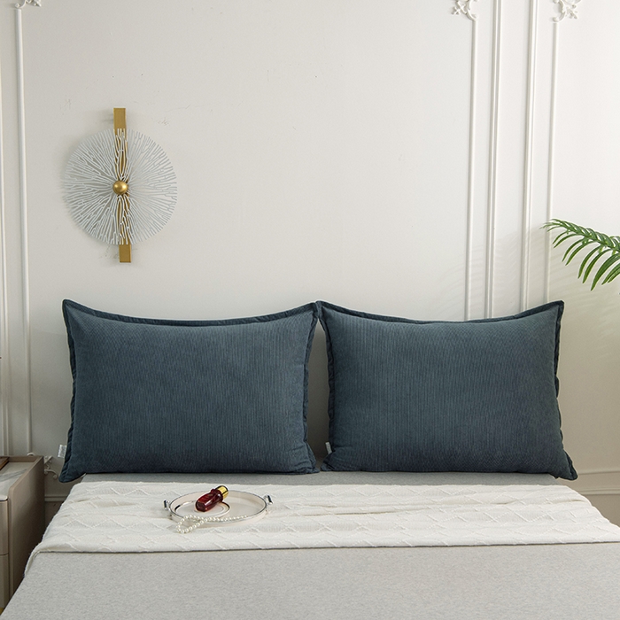 91家纺网 家纺一手货源 找家纺 美达人 2024新款灯芯绒床头靠垫 MD灯芯绒-遂雀蓝