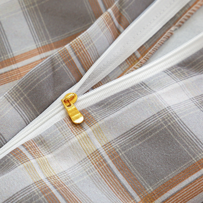 91家纺网 家纺一手货源 找家纺 友承 2025新款亲肤磨毛植物羊绒印花四件套 复古格子