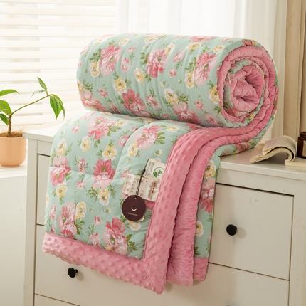 91家纺网 家纺一手货源 找家纺 （总）锦鹭被业  2025款A类全棉纯棉豆豆被春秋空调夏凉加厚冬被子