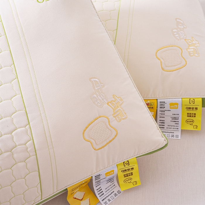 91家纺网 家纺一手货源 找家纺 芯奇想 2024新款立体软柔吐司枕枕头枕芯48*74cm 立体软柔吐司-草青