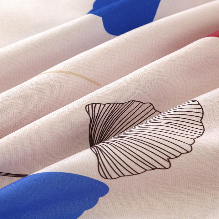 91家纺网 家纺一手货源 找家纺 友承 2025新款亲肤磨毛植物羊绒印花四件套 彩叶