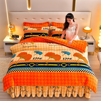 91家纺网 家纺一手货源 找家纺 （总2）绒耀 2025新款高克重8.5斤小包边牛奶绒四件套保暖四件套直播爆款电商爆款