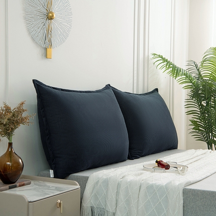 91家纺网 家纺一手货源 找家纺 美达人 2024新款灯芯绒床头靠垫 MD灯芯绒-松露黑