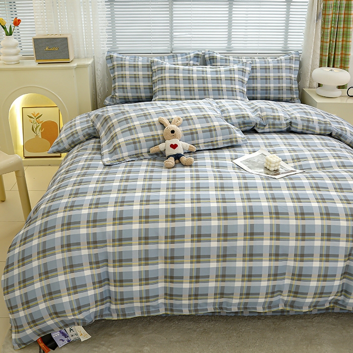 91家纺网 家纺一手货源 找家纺 友承 2025新款亲肤磨毛植物羊绒印花四件套 清新格调