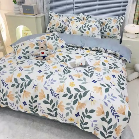 91家纺网 家纺一手货源 找家纺 友承 2025新款亲肤磨毛植物羊绒印花四件套 青青草原