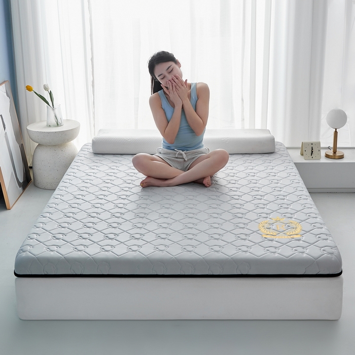 91家纺网 家纺一手货源 找家纺 祁恋婷 2024新款皇冠-牛奶丝乳胶记忆棉床垫【床垫遮盖物】 皇冠-单边新疆棉花典雅灰