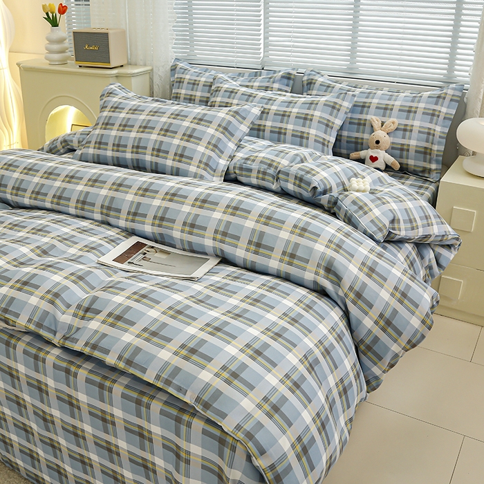 91家纺网 家纺一手货源 找家纺 友承 2025新款亲肤磨毛植物羊绒印花四件套 清新格调