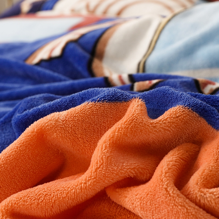 91家纺网 家纺一手货源 找家纺 凡客 2024新款牛奶绒大版印花四件套 英伦