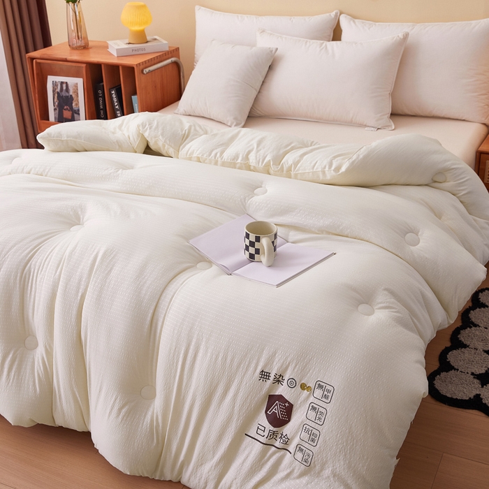 91家纺网 家纺一手货源 找家纺 （总）仁凯家纺 2024新款无染华夫格无染大豆被被子被芯-风格二