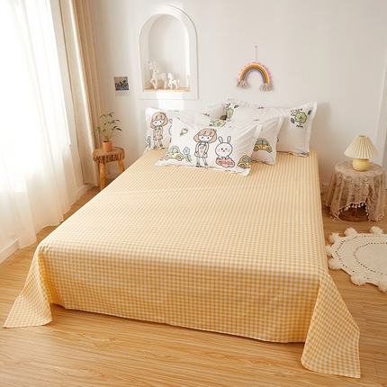 钰伶 2025新款全棉简约12868纯棉单床单 纯真年代