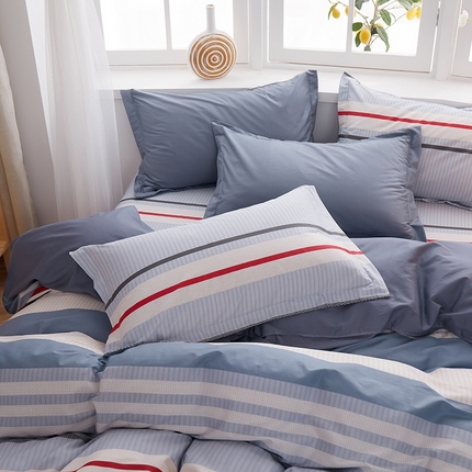 钰伶 简约全棉12868印花纯棉单枕套 艾加罗