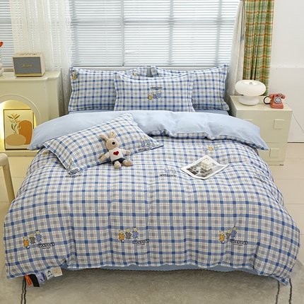 91家纺网 家纺一手货源 找家纺 （总）友承 2025新款亲肤磨毛植物羊绒印花四件套