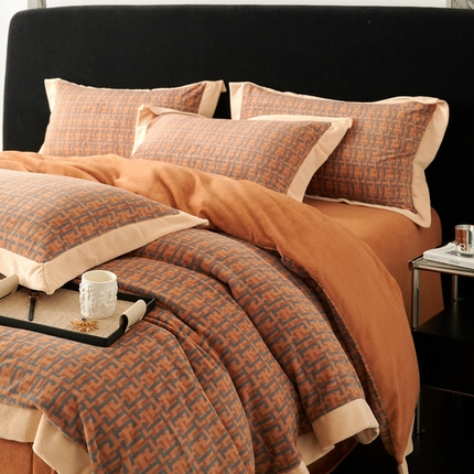 （总）榻尚家居  2024新款重磅加厚牛奶云绒四件套- 洛克绒