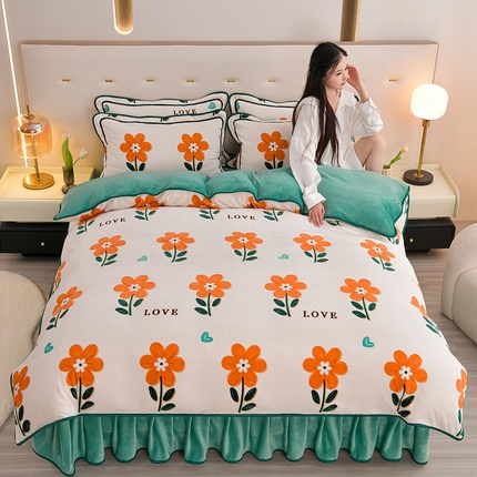 91家纺网 家纺一手货源 找家纺 （总2）绒耀 2025新款高克重8.5斤小包边牛奶绒四件套保暖四件套直播爆款电商爆款