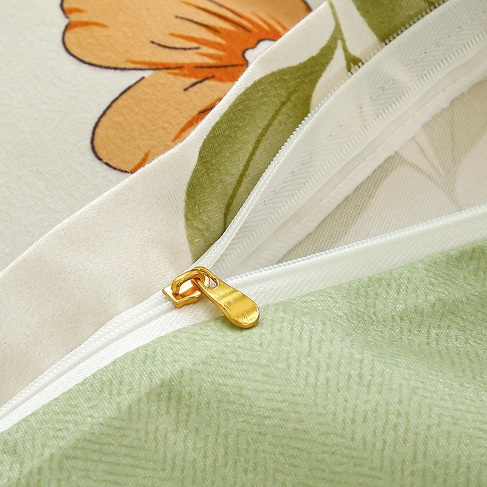 91家纺网 家纺一手货源 找家纺 友承 2025新款亲肤磨毛植物羊绒印花四件套 青柠薄荷