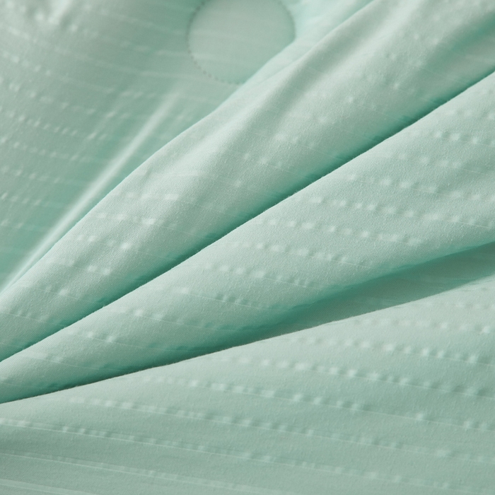 91家纺网 家纺一手货源 找家纺 仁凯家纺 2024新款无染华夫格无染大豆被被子被芯-风格二 水波绿