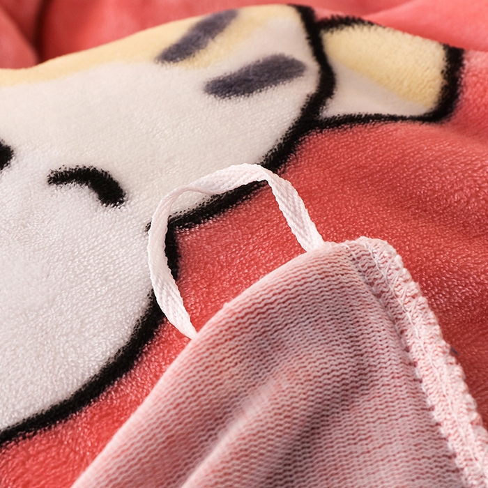 91家纺网 家纺一手货源 找家纺 凡客 2024新款牛奶绒大版印花四件套 猫趣