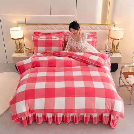 91家纺网 家纺一手货源 找家纺 （总2）绒耀 2025新款高克重8.5斤小包边牛奶绒四件套保暖四件套直播爆款电商爆款