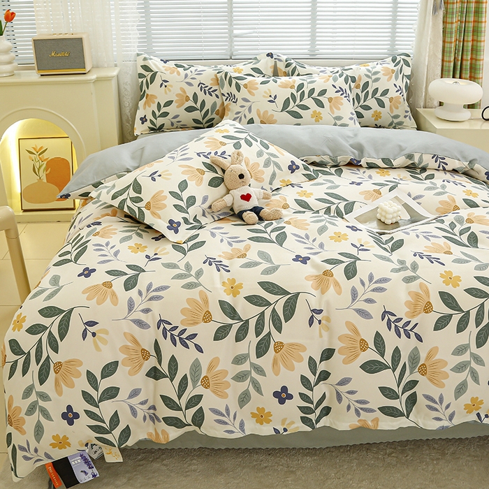 91家纺网 家纺一手货源 找家纺 友承 2025新款亲肤磨毛植物羊绒印花四件套 青青草原