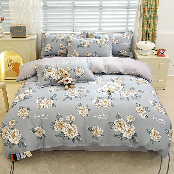 91家纺网 家纺一手货源 找家纺 友承 2025新款亲肤磨毛植物羊绒印花四件套 冉冉