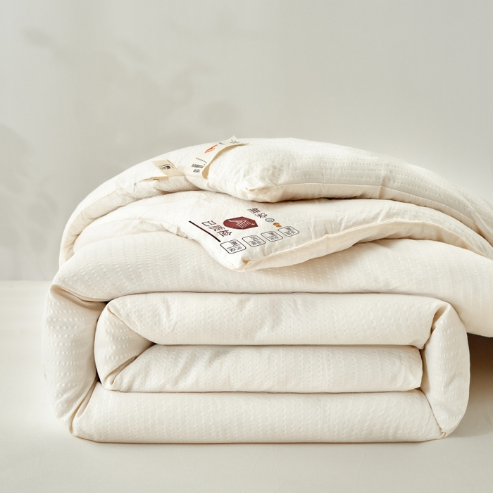 91家纺网 家纺一手货源 找家纺 仁凯家纺 2024新款无染华夫格大豆被冬被春秋被家用被子被芯(提供买家秀)-风格一 象牙白