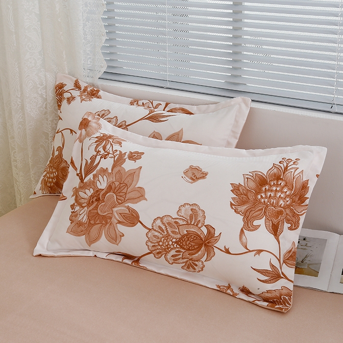 91家纺网 家纺一手货源 找家纺 友承 2025新款亲肤磨毛植物羊绒印花四件套 萱花宜梦