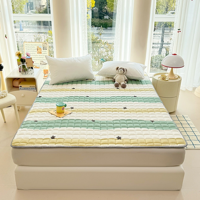 91家纺网 家纺一手货源 找家纺 丽诺床垫 2024新款木棉抗菌床护垫 浪漫星河